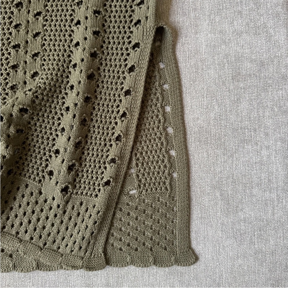 Aerie Olive Midi Knit Dress EUC - Picture 3 of 5
